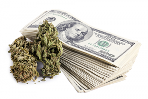 marijuana money stack