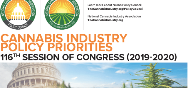 Cannabis Industry Policy Priorities: 116th Session of Congress (2019-2020)