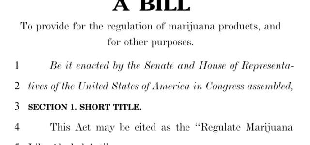 H.R. 420: Proposed Federal Legislation to End Marijuana Prohibition