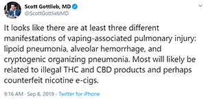 scott gottlieb vaping lung disease