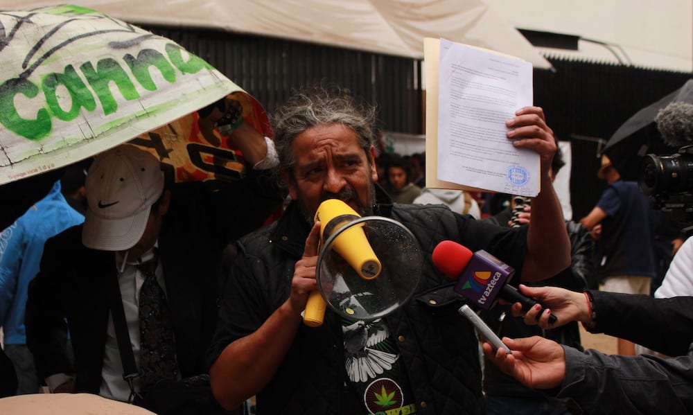 On Eve Of Legalization, Mexican Cannabis Activists Camp Out in Front of Senate