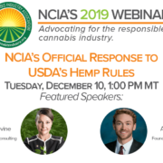Webinar: NCIA’s Official Response To USDA’s Hemp Rules