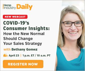 Thursday webinar: Data expert offers ‘COVID-19’s Consumer Insights’ and advice on CBD sales strategy