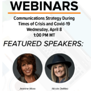 Webinar: Communications Strategy During Times of Crisis and COVID-19