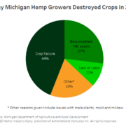 Chart: Michigan to increase 2020 hemp production, but 53% of 2019 crop is still unsold