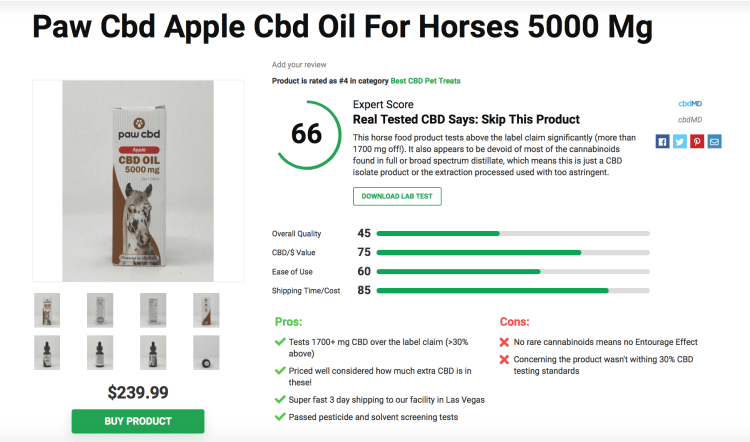 Paw CBD Apple Oil for Horses