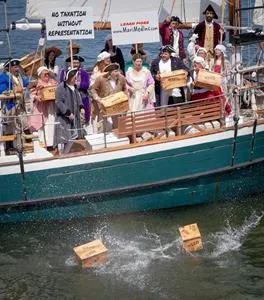 &quot;No taxation without representation! Down with 280E!&quot; MariMed, a leading Multi-State Operator in the legal cannabis industry, reenacts the Boston Tea Party to protest the federal government's unfair tax scheme levied against all legal cannabis companies in the United States.