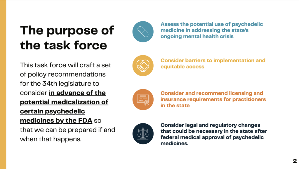 Slide: The purpose of the task force