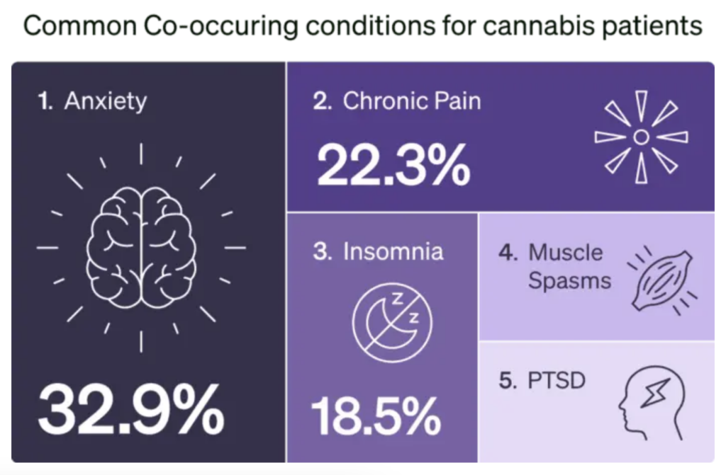 Co-occurring conditions for cannabis patients